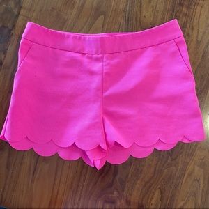 Express Scalloped Pink Dress Shorts